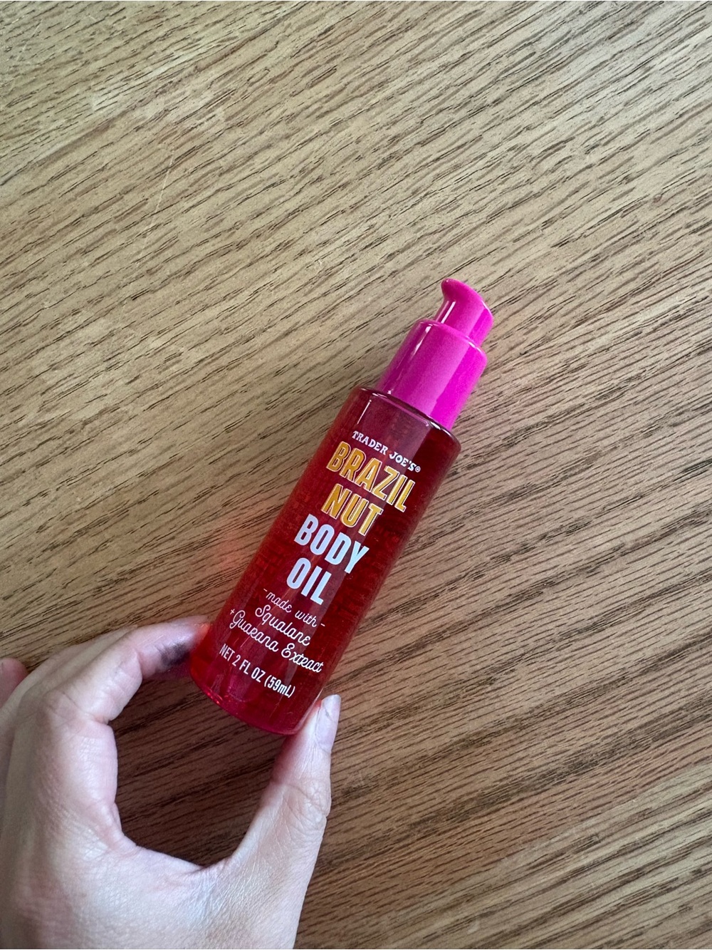 Trader Joe's Brazil Nut Body Oil - Pink Pump